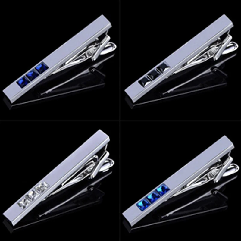 

1pcs Trendy Classic Metal Tie Clips Men Suit Shirt Accessories Crystal Stone Setting Wedding Party Banquet Aniversary Bridegroom