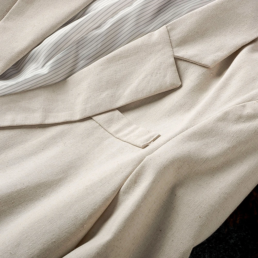 Good Quality Linen Blazer Women 2019 Fall New Sale Suit Jacket For Woman Loose Single Breasted Solid Women Blazers And Jackets