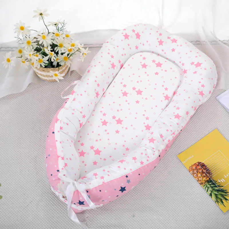 Хлопковое портативное детское спальное гнездо люлька бионическая детская кроватка переносная съемная и моющаяся кроватка для новорожденных 0-36 месяцев - Цвет: 3