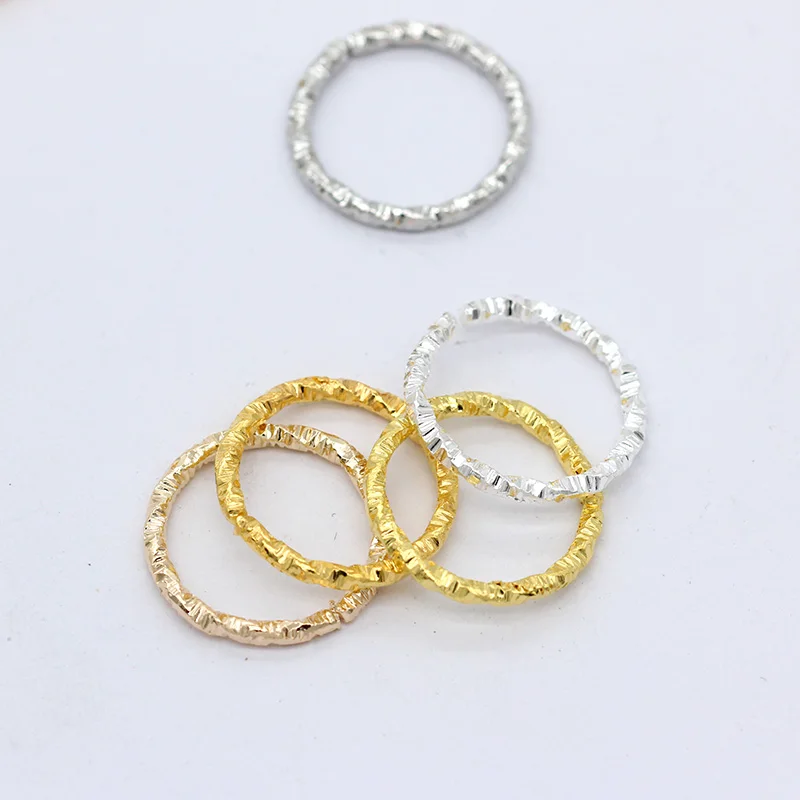 

20p 200p 8-20mm Gold Silver plated Twisted open Round Ring Jumprings connector DIY craft charms spacer beads jewelry findings
