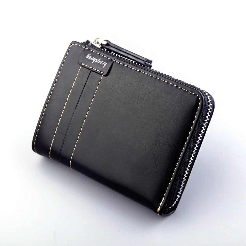 

New Men Wallet Solid Soft PU Coin purse Card Holder Short Wallets Design Slim Wallet for Men Geldbeutel Herren