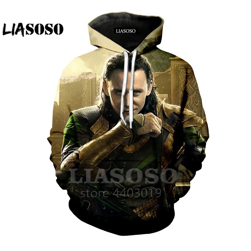 

LIASOSO New Movie Avengers Thor The Dark World Loki 3D Print Men and Women Hip hop Harajuku hoodie Funny Hoodies Sweatshirt As37