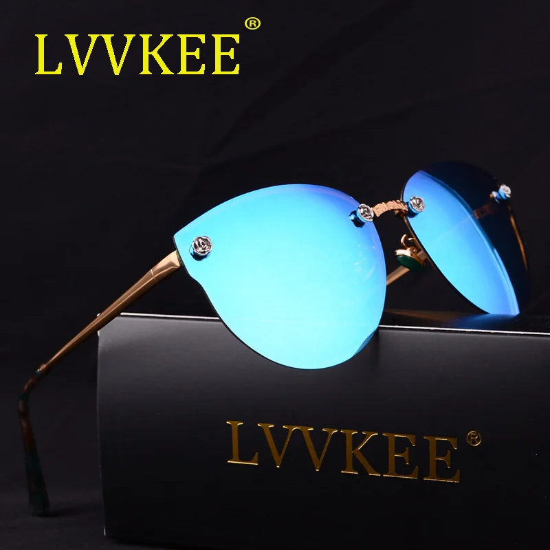 2020 LVVKEE роскошные солнцезащитные очки кошачий глаз женские винтажные брендовые