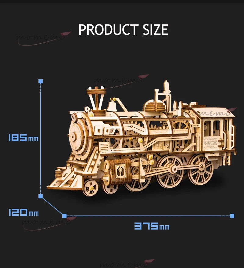 MOMEMO 3 вида 3D деревянная модель головоломка лазерная резка механическая модель игра деревянная головоломка DIY Заводной механизм подвижная