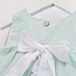 Baby green outfit ,Baby Outfit with lace- Cotton Baby Clothes - Coming Home Outfit - Mini World Outfit (8)_