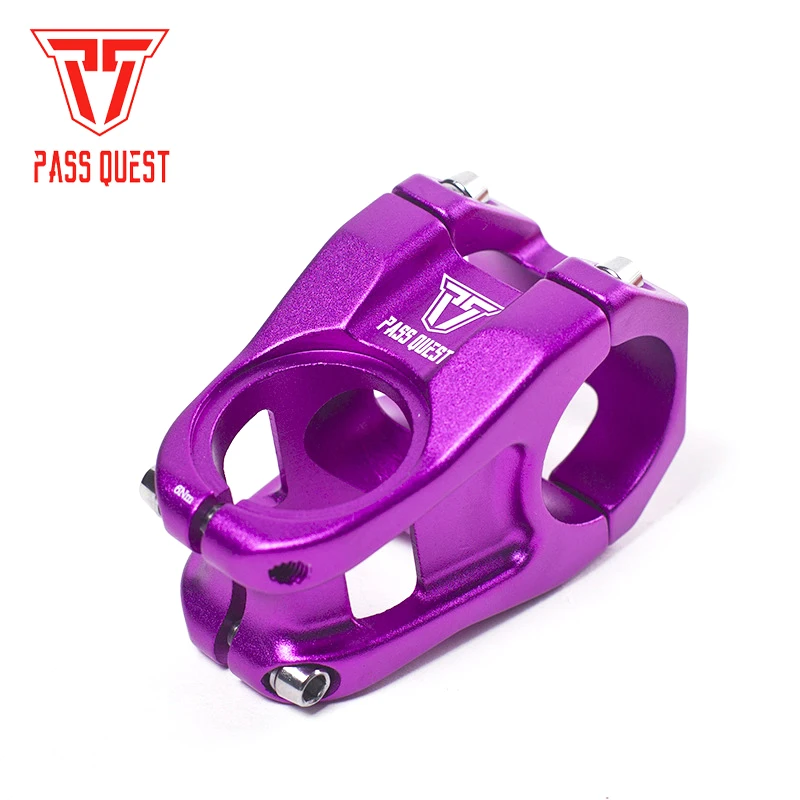 purple mountain bike stem