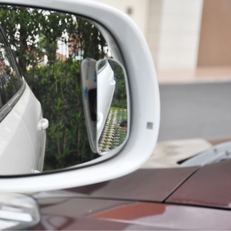 2 шт 360 градусов Регулируемый для стекла бескаркасное зеркало заднего вида широкоугольное вспомогательное слепое точечное зеркало