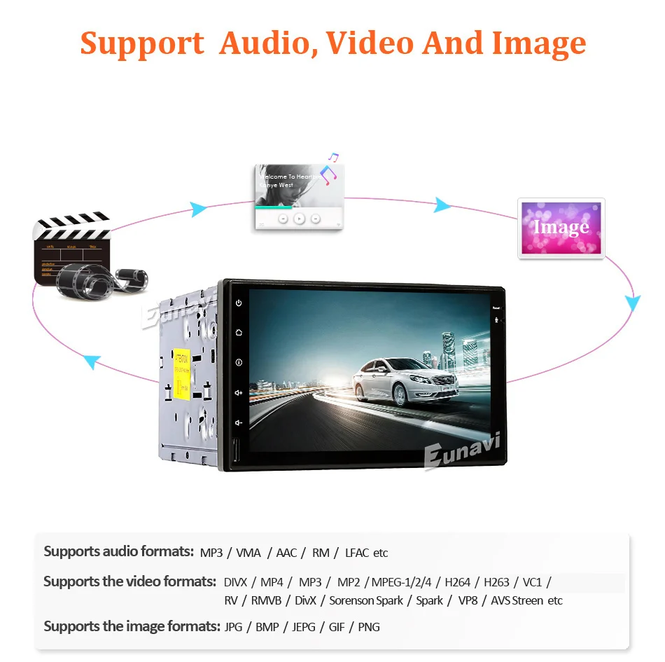 Top Eunavi 7" Double 2 Din TDA7851 Universal Android 8.1 Car Radio PC 1024*600 Autoradio GPS Navi wifi Bluetooth free frame camere 19 Top Eunavi 7" Double 2 Din TDA7851 Universal Android 8.1 Car Radio PC 1024*600 Autoradio GPS Navi wifi Bluetooth free frame camere 19