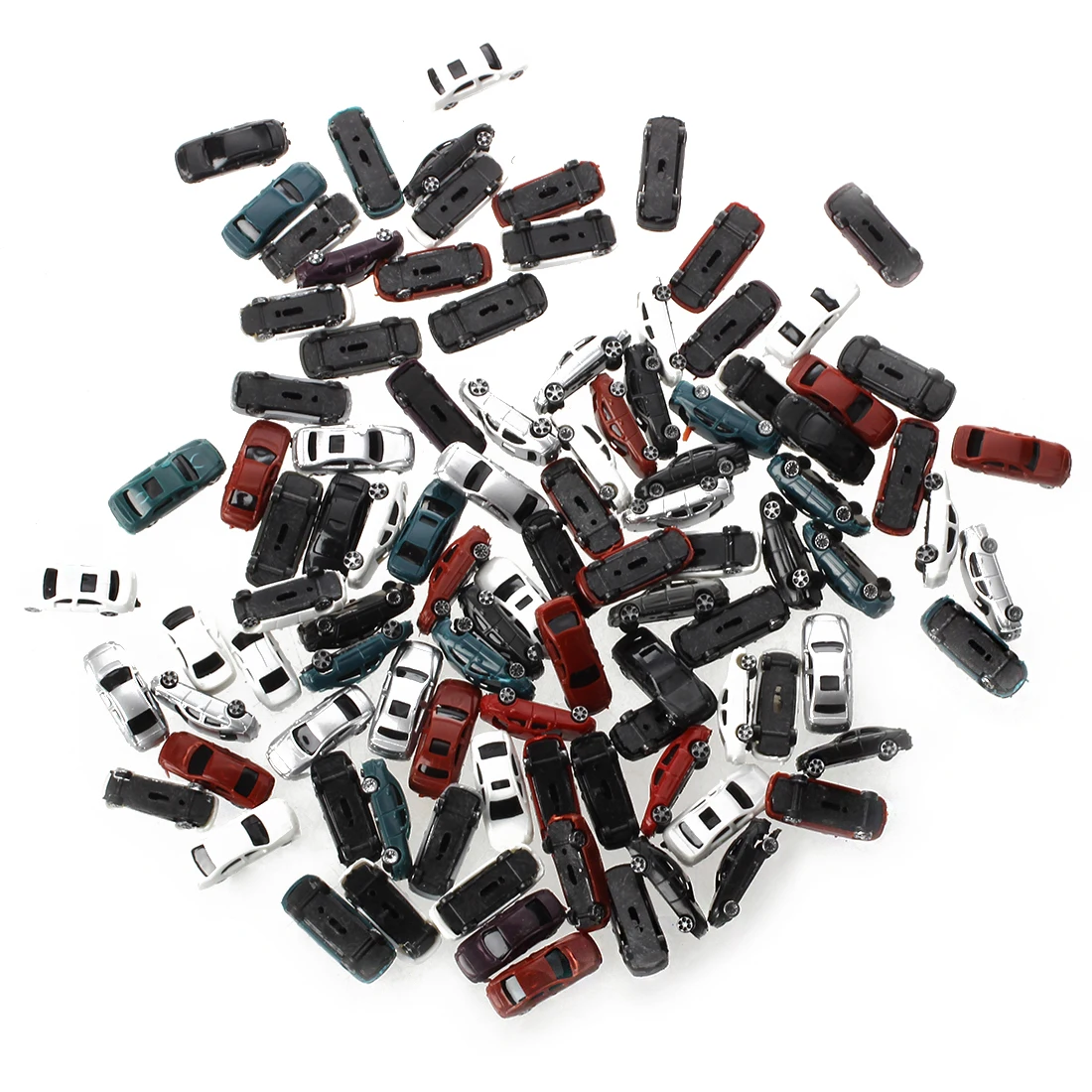 

ABWE 100pcs Painted Model Cars Train Layout Scale (1 to 200) C200-4