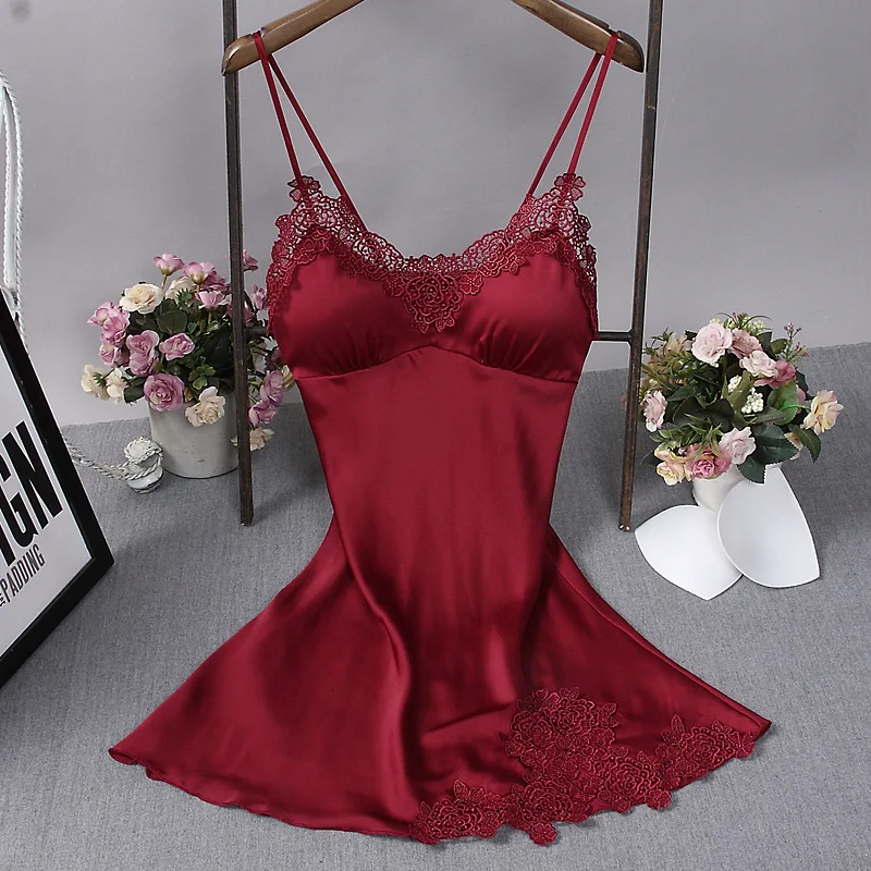 Женская атласная Ночная сорочка с V образным вырезом без рукавов|satin nightgown|summer