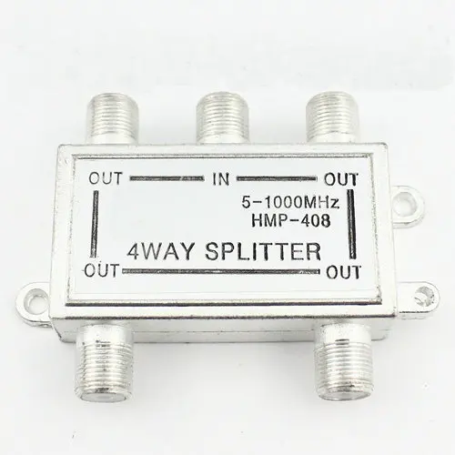 1pcs C03 cable TV splitter 408 four way splitter divide one to four