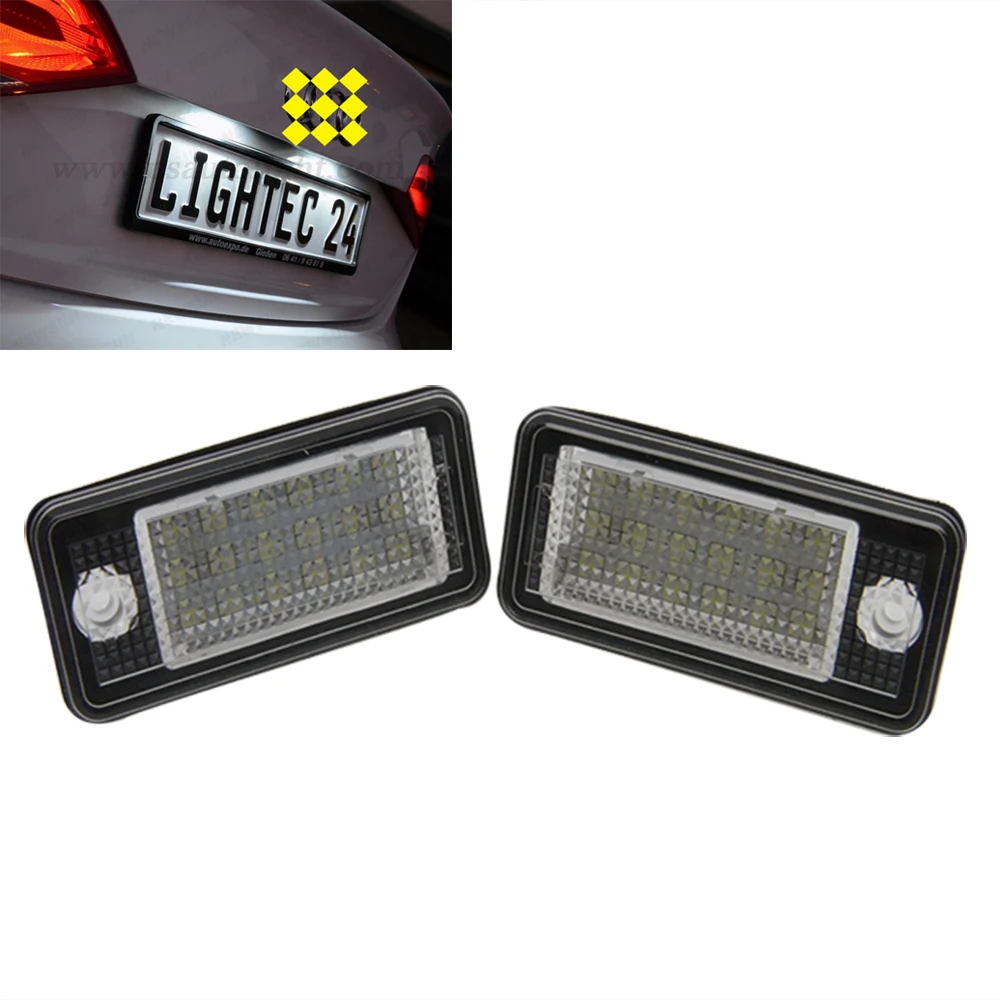 High Power!! 2X 18SMD LED Car Lamp Bulbs Car Rear LED License Plate
