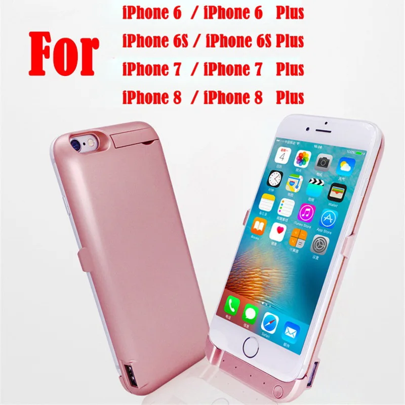 Goedkoop Backup Battery Case Voor iPhone 7 8 6 6 s Power Bank Opladen Case Voor iPhone 8000 mah Batterij Oplader case Cover CDB01 R