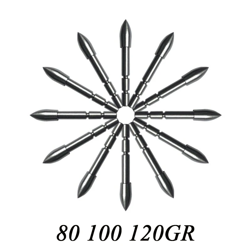 12pcs-24pcs-80gr-100gr-120gr-Archery-Target-Point-Arrowhead-Broadhead-ID4-2mm-OD5-7mm-for-DIY