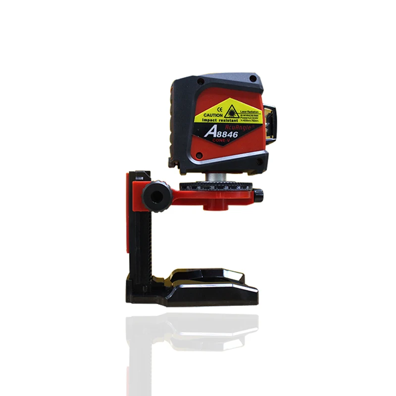 

ACUANGLE A8846 Mini 4 Lines 360 Degrees Red Laser Level (Auto Self-Levelling In the Range of 3 Degrees) With L-type Lift Bracket