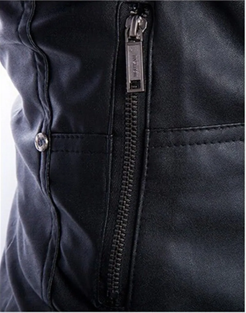 Новые модные мужские кожаные куртки и пальто с капюшоном из искусственной кожи, повседневная черная M-XXL Мужская мотоциклетная кожаная куртка с капюшоном