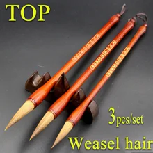 3 шт. ласка волос каллиграфия кисти масла акриловые краски, кисти для живопись графика акварель краска Art школьные принадлежности