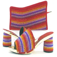 KL813-RED 2015 News!!! hohe qualität passenden italienischen schuh-und taschensatz mit kostenloser versand