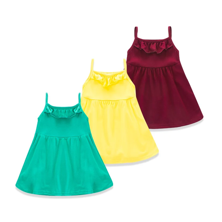 

Korean Girl Children's Garment 2016 Spring Summer New Fungus Edge Girl Baby Lovely Solid Color Skirt A Doll