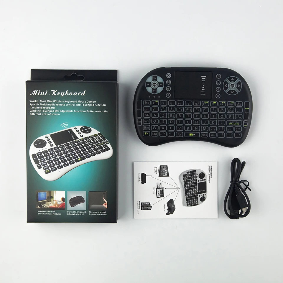 Dalletektv I8 Wireless Keyboard 2.4GHz Backlit French Russian Endlish version mini Keyboard for Android TV Box I8 mini Keyboard (8)