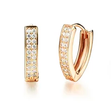 FATE LOVE бренд для женщин серьги гвоздики для Леди Девушка Модные украшения стиль желтый медь золото цвет не выцветает фианит