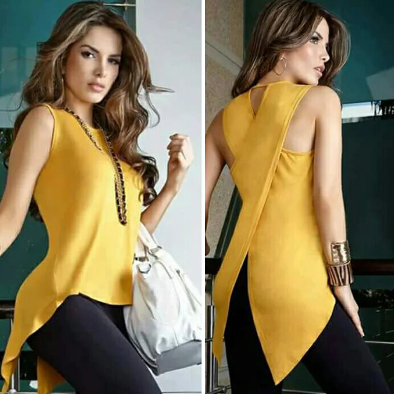 Fashion Yellow Blouse - Compra lotes baratos de Fashion