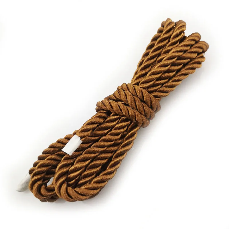 5 мм декоративная скрученная атласная полиэфирная шпагата веревка нить-2 м каждая штука - Цвет: Lt Brown