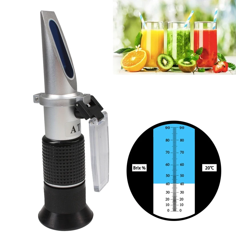 

Portable brix Refractometer tester Baume degree of maltose glucose syrup sweetness concentration measuring 0-90% sugar meter
