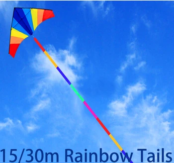 free shipping 10m 15m 30m large kite tails colors kite windsocks ripstop nylon fabric eagle kite flying toys octopus kite 30m beach kite flying single line octopus kite tube shaped soft kite 3d ripstop nylon fabric