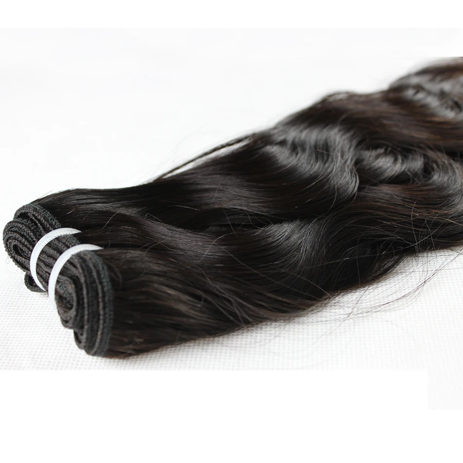 3 Bundles With Lace Closure Ali Sky Peruvian Natural Wave Hair Weave Bundles With Closure Human Hair Non Remy Hair Extensions