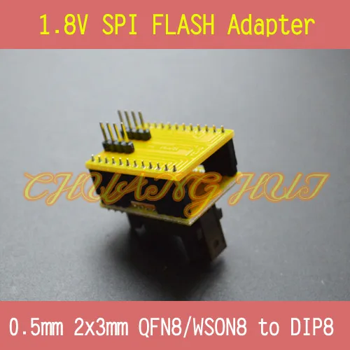 1.8V adapter for Iphone or motherboard 1.8V SPI Flash QFN8 2X3mm 0.5mm W25 MX25 can use on programmers such as CH2015 