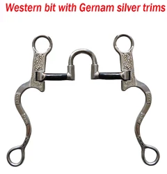 127mm High-quality Western Spurs Equestrian Horse Bits Stainless Steel Surface Inlaid with Carved Silver Riding Crop S 127mm High-quality Western Spurs Equestrian Horse Bits Stainless Steel Surface Inlaid with Carved Silver Riding Crop S