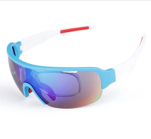 Хит, 5 линз, поляризованные велосипедные очки с оправой для близорукости, гоночные велосипедные солнцезащитные очки TR90 UV400, велосипедные очки, очки для езды на велосипеде, рыбалки - Цвет: white red