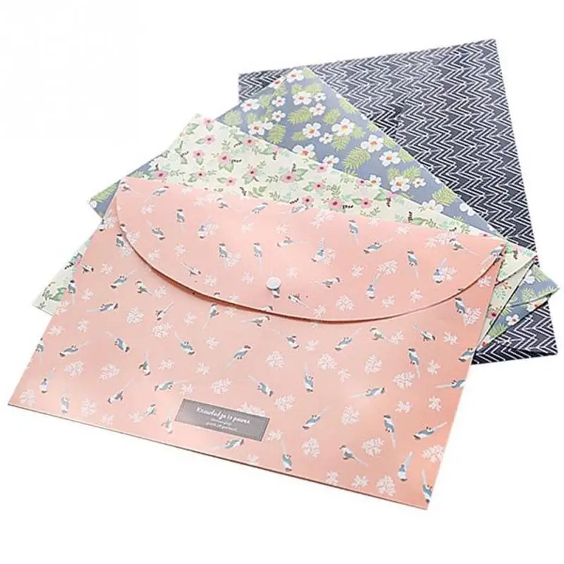 

Office Expanding School Floral Lightweight Organizer File Bag Portable Folder