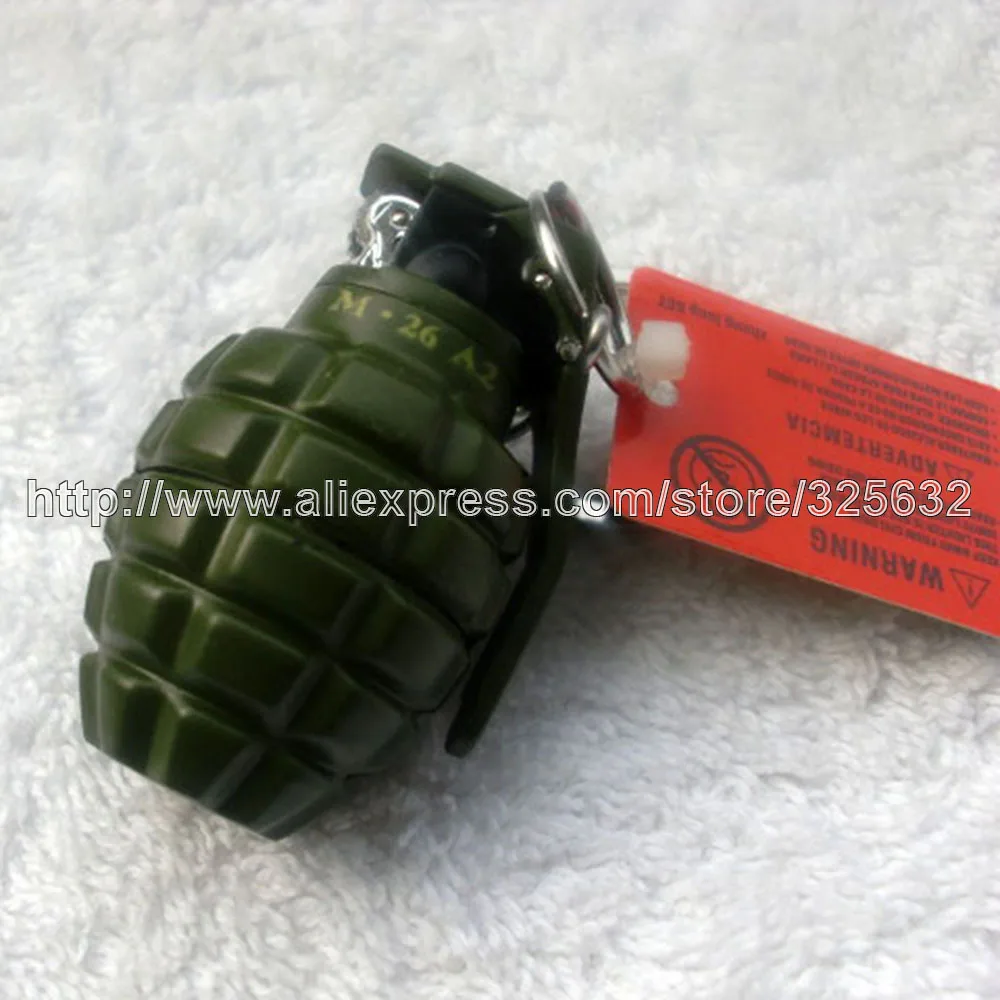 Wholesale 10x Mini Army Green Hand Grenade Keychain Single Candle Flame