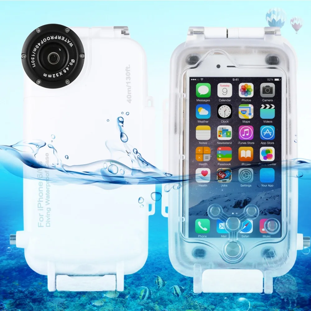 

COTPRCO For iPhone X Case 40m/130ft Waterproof Diving Protective Housing Photo Video Taking Underwater Housing Cover Shockproof