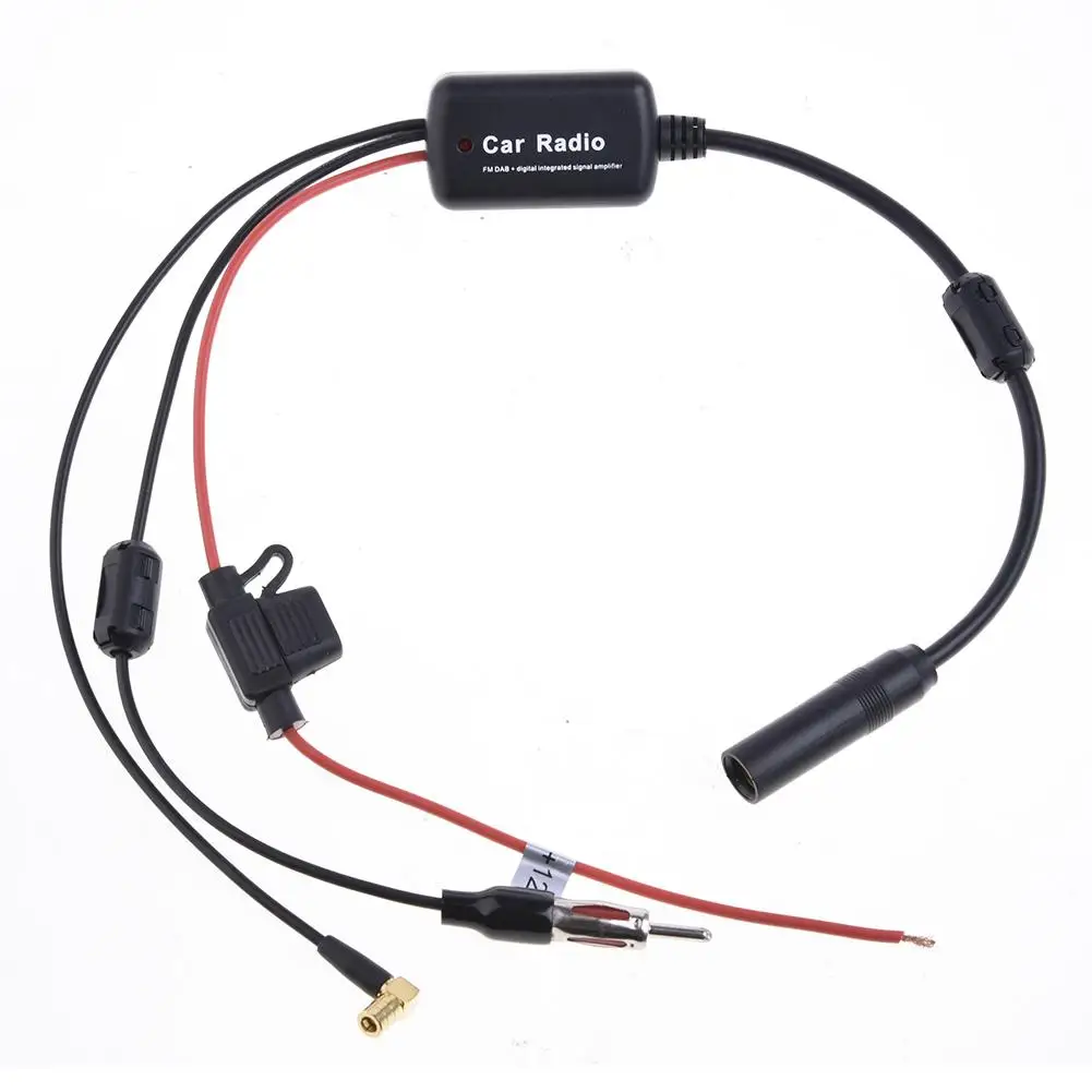 

Auto Car Radio FM Antenna DAB Receiver DAB Signal Amp Amplifier Booster For Boat Car Vehicle Boat 660mm FM Amplifier SMB Plug