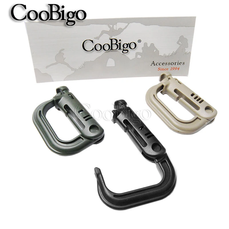 

2pcs Carabiner D-Ring Snap Shackle Key Ring GRIMLOC ARMY LOCKING EDC Molle Tactical Backpack Hiking Travel Kits#FLC163-B