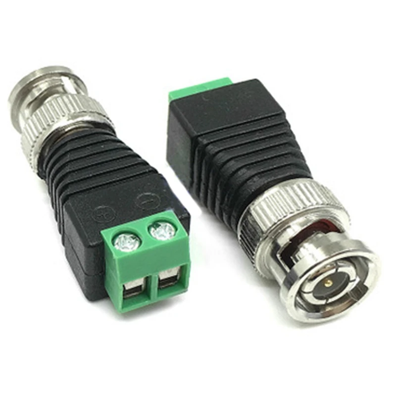 

2pcs/lot Mini Coax BNC Connector UTP Video Balun Connector BNC Plug DC Adapter For CCTV Surveillance Camera CCTV System