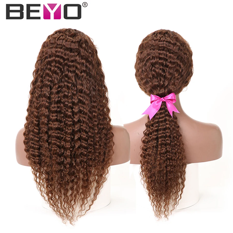 Brazilian Deep Wave Wig Lace Front Human Hair Wigs Pre Plucked With Baby Hair Lace Wigs For Black Woman Light Brown Color Beyo (2)