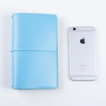 

Lovedoki Macaron Notebook Retro Leather Travelers Journal Cute Portable Bandage Personal Diary Day Planner Agenda 2018 Organizer
