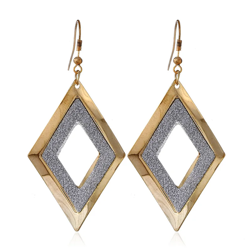 

Fashion Geometric Punk Stainless Steel Earrings For Unisex Women Metallic Gold Black Silver Charm Pendant Ear Pendientes JY5125