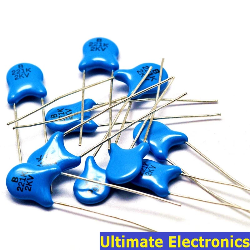 

20pcs 220pF 221 2KV 0.22nF High Voltage Ceramic Disc Capacitor