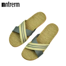 Mntrerm новые мужские тапочки из дышащего хлопка волна разноцветные домашние тапочки летние толстом каблуке; нескользящая домашняя обувь; тапочки, пляжные шлепанцы