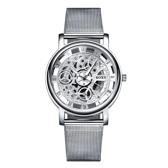 Top Brand Hollow Silver And Gold Alloy Mesh Belt Watches Lover Quartz Wristwatch Top Brand Hollow Silver And Gold Alloy Mesh Belt Watches Lover Quartz Wristwatch