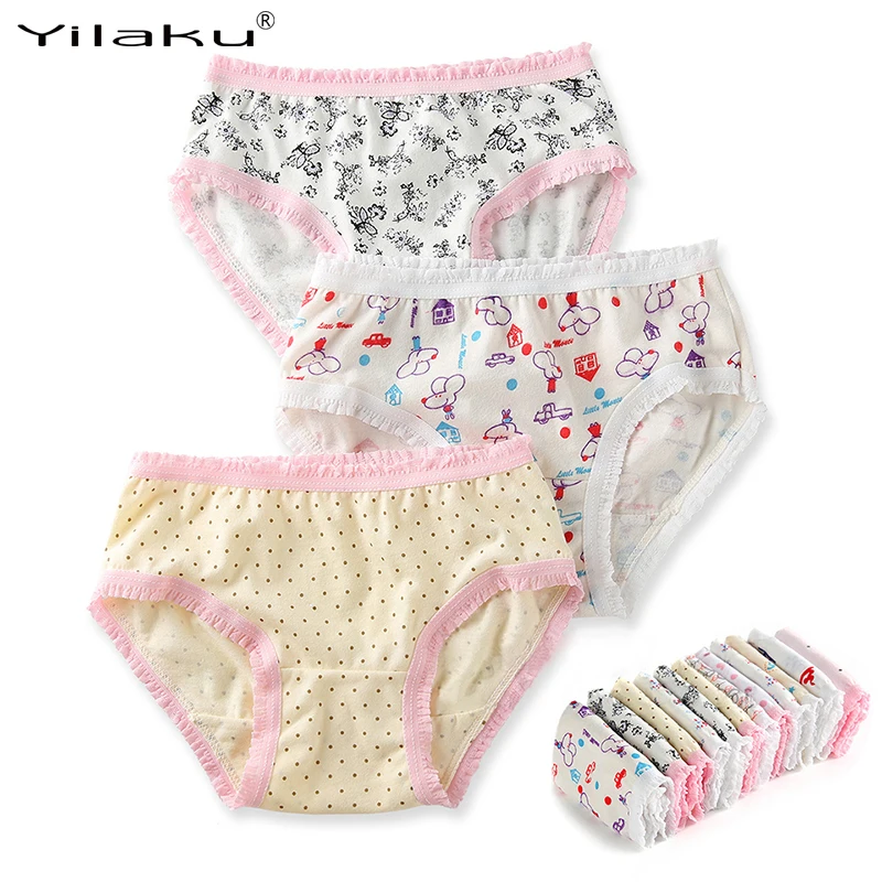 12pcs/pack 2017 Fashion New Baby Girls Underwear Cotton Panties For