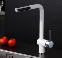 Бесплатная Доставка pull out кран chrome поворотный раковина смеситель кухонный кран тщеславия кран cozinha KF523