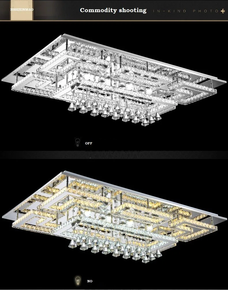 Нержавеющая сталь Кристалл LEDceiling лампы для мотоциклов жилых и коммерческих Крытый комнатная Потолочная люстра освещение приспособление