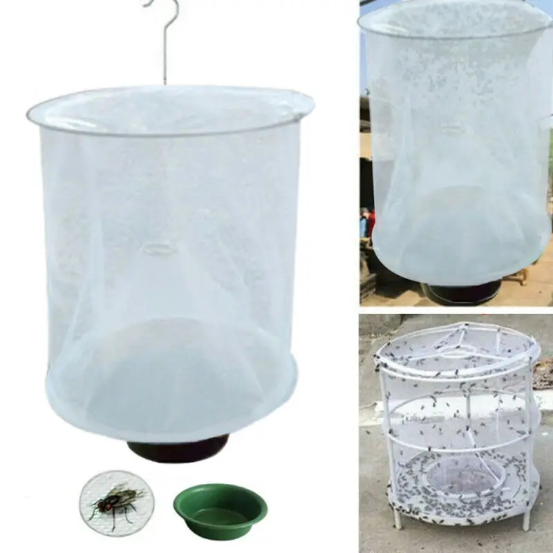 

Hot Sale Fly Trap The Most Effective Made Powerful Capture Of Suspen The Ranch Pest Control Reusable Hanging Fly Catcher Killer
