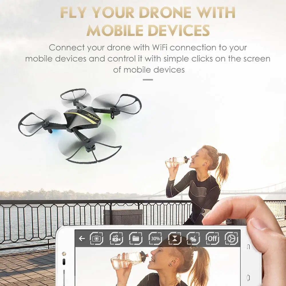

RC Dron Folding Selfie Dron WiFi 720P RC Helicopter Altitude Hold RC Quadcopter Aircraft Profissional Mini Drones With Camera HD